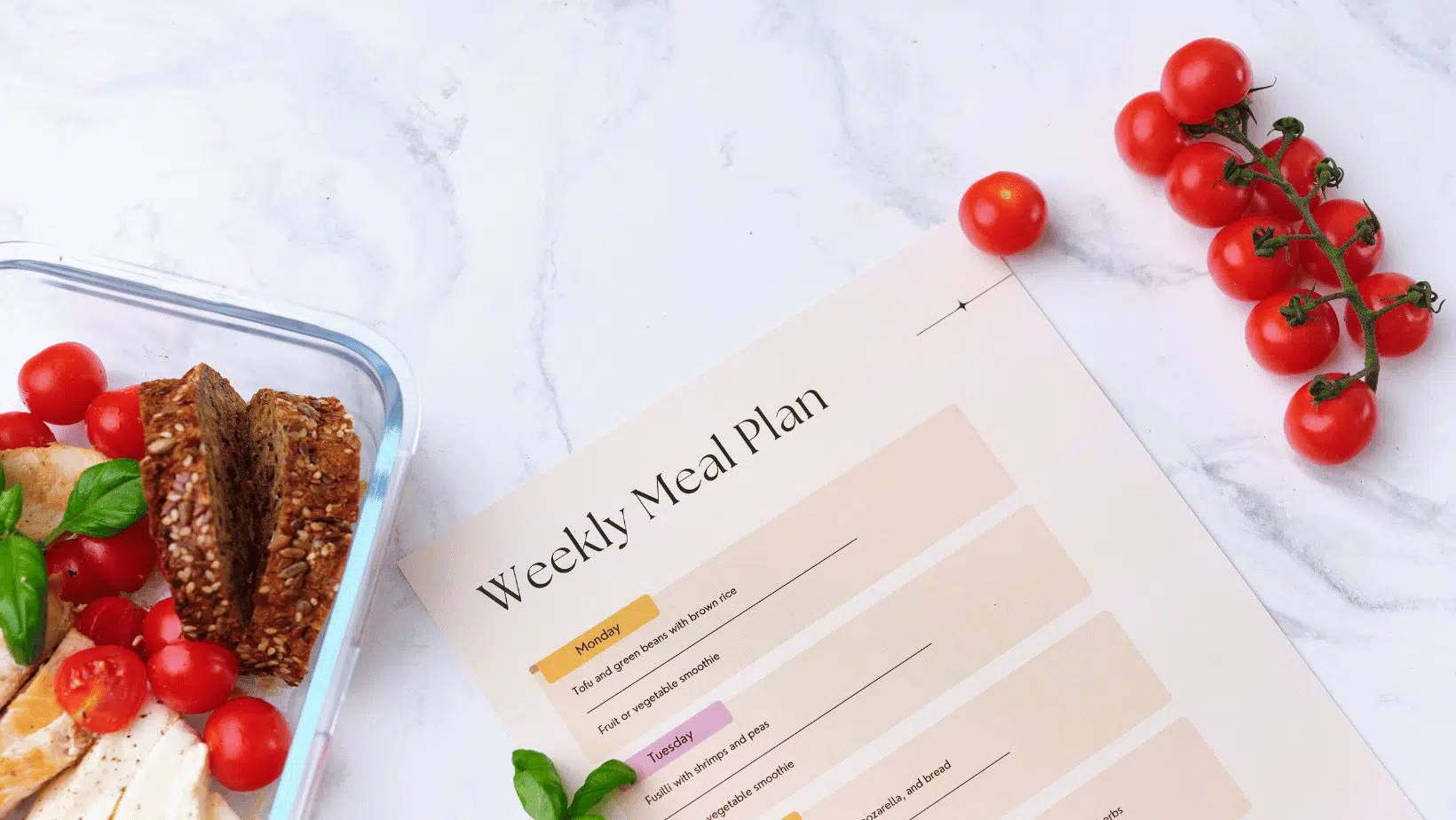 weekly meal plan guide